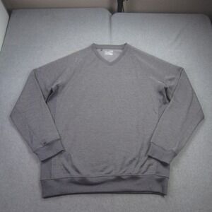 Under Armour Sweatshirt Mens XL Gray Storm V-Neck Fleece Cold Gear Pullover